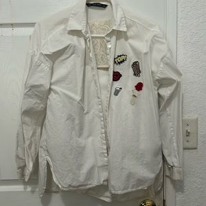 Zara shirt and elpis top